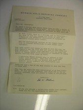 Vintage 10" by 7" Humble Oil Houston Solicitation letter for Esso Credit card
