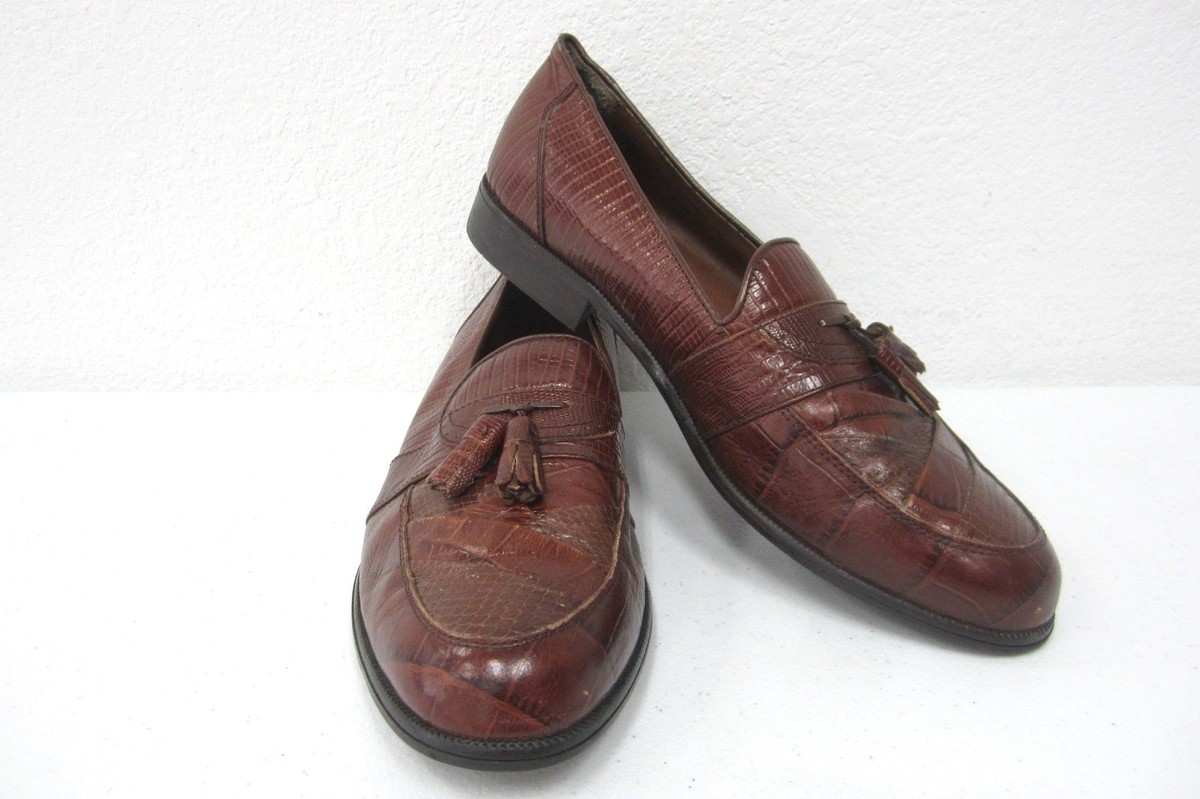 Stacy Adams 23121‑03 Genuine Snake Dress Shoes – Size 13W – Light Brown Stacy Adams Santana Genuine Snake & Leather Shoes Men main image 3