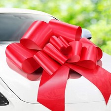 Zoe Deco Big Car Bow Red, 30 inch , Gift Bows, Giant Bow for Car, Birthday