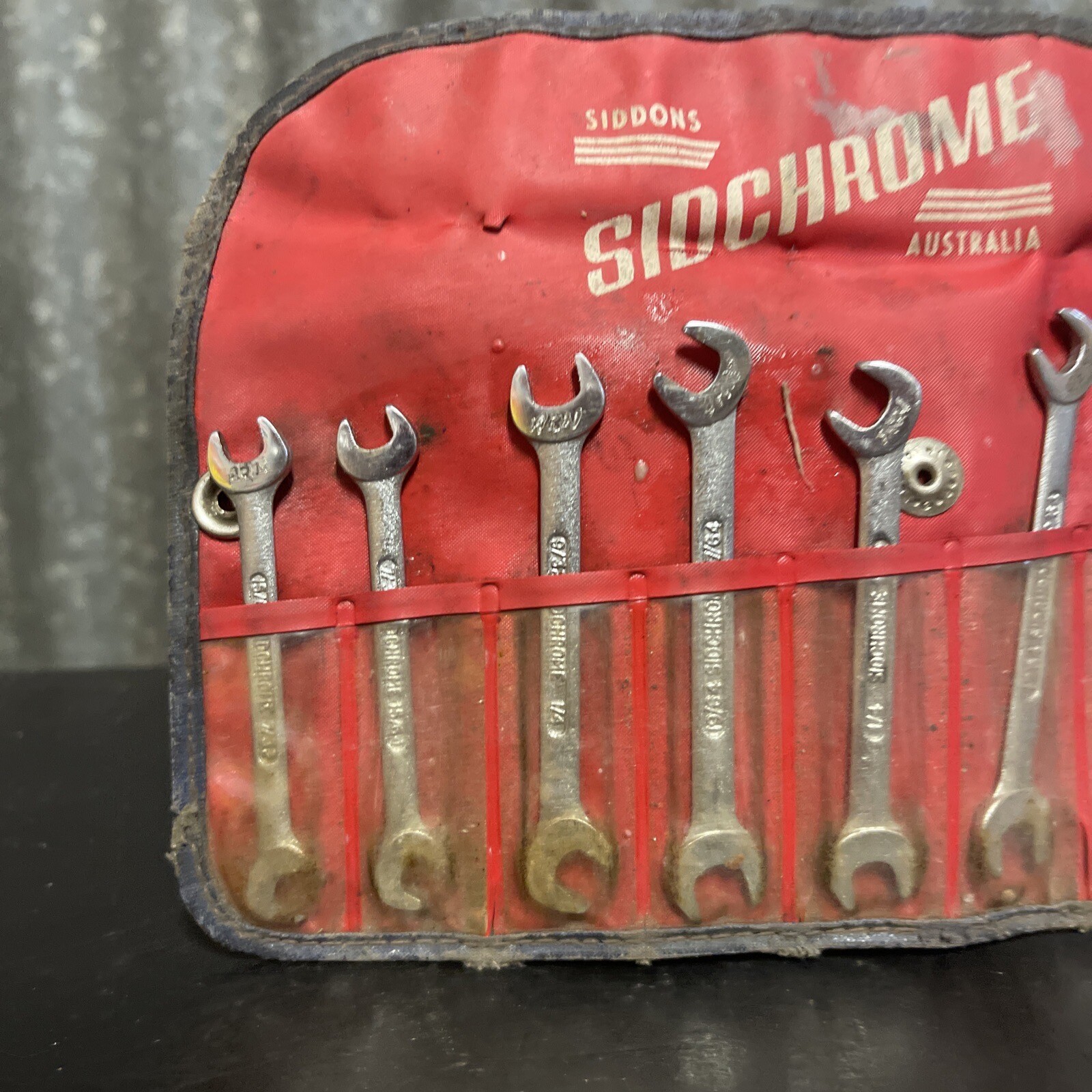 Vintage Sidchrome Siddons Ignition Spanners Set of 8 in very Good