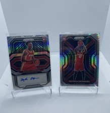 Onyeka Okongwu - 2020-21 Panini Prizm Auto Rookie RC (2) Lot - Penmanship Hyper