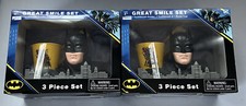 Kids Batman Great Smile Toothbrush Holder, Toothbrush Rinse Cup - 3 Pc Set