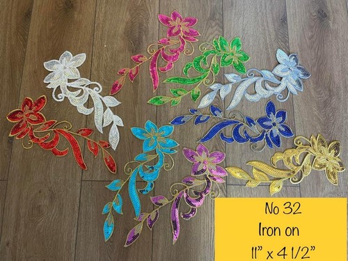 APLIQUES DE HIERRO CON MOTIVOS ADORNOS LENTEJUELAS BAILE PARCHES DE ENCAJE FIESTA - Imagen 31 de 64