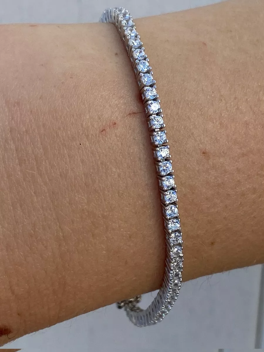 Shiny Heart Shaped Zircon Link Real Silver Bracelet For Women Perfect  Valentines Day Gift, Wedding, And Party Jewelry Accessory From Uline,  $10.77 | DHgate.Com