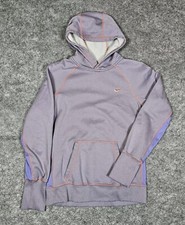 NIKE THERMA-FIT VIOLET PINK WOMEN'S M PULLOVER HOODIE SWOOSH GYM RUNNING
