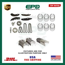 FOR BMW N57 Engine N57D30 Timing Chain Kit + Piston Rings Set + Bearing Set