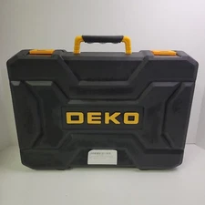 DEKO 126Pcs Hand Tool Kit DIY Household Tool Set 8V Screwdriver Cordless Drill