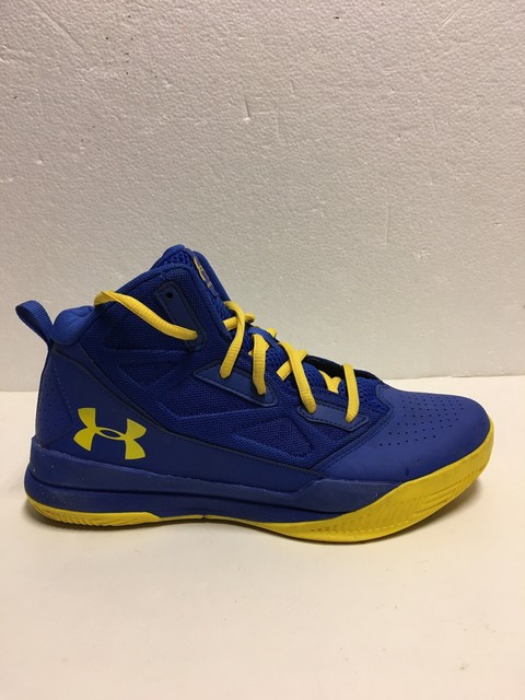 under armour blue and yellow basketball shoes
