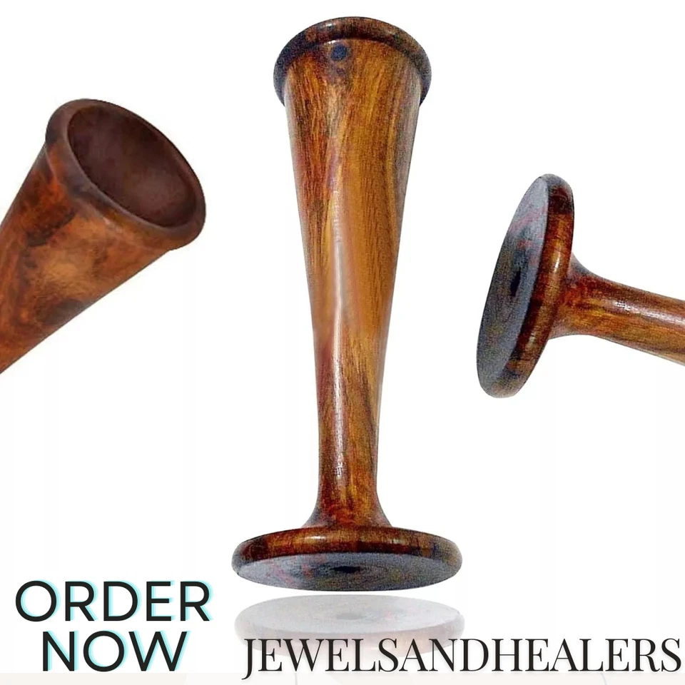 NS CRAFTS Dark Beech Wood Pinard Stethoscope for Midwives, Traditional Ear Trumpet