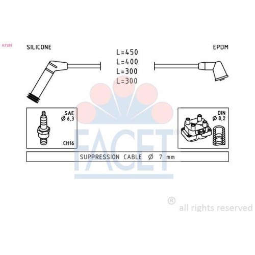 ZüNdleitungssatz Facet 4.7235 Made In Italy - Oe Equivalent FüR Hyundai Hitachi-image