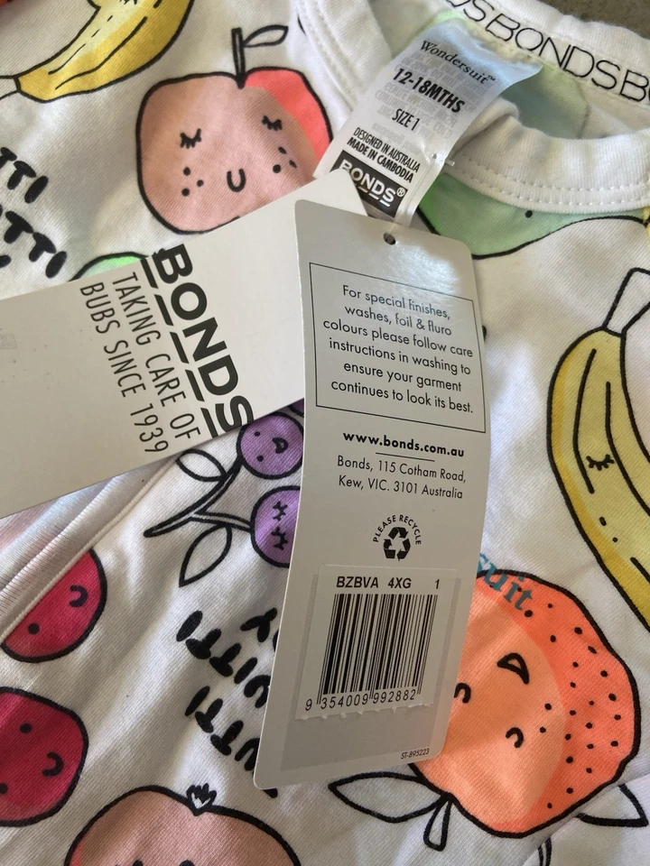 Bonds BNWT 2019 Tutti Frutti Rudy Zippy Size 1 - image 3 of 4