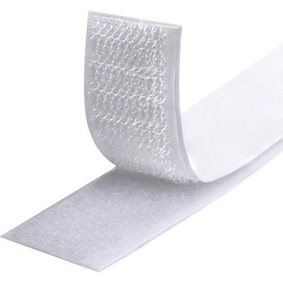 Klettband Selbstklebend 8m 20mm stark Nylon Weiß Industrie