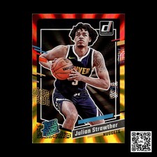 2023-24 Donruss #242 Julian Strawther Red and Gold Laser Holo