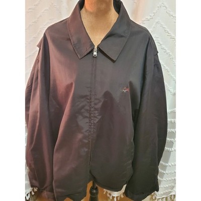Greg Norman Tasso Ella Men's Black Golf Windbreaker Jacket XXL Shark Logo