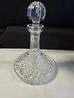 Vintage Waterford Crystal Ship's Decanter w/Stopper ~ Lismore ~ 11"