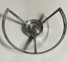 1956 1957 Ford Victoria Fairlane Steering Wheel Horn Ring Master Guide Power