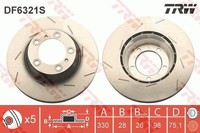 1 X Bremsscheibe TRW DF6321S FüR Porsche Panamera