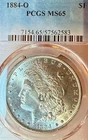 1884-O MS65 Excellent! PCGS New Orleans Mint Morgan Silver Dollar