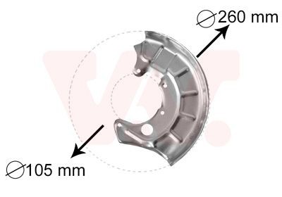 VAN Wezel Spritzblech, Bremsscheibe 5880371 FüR VW Seat-image