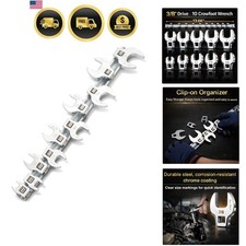 Crowfoot Wrench Set Sae 38 Inch Drive Open End Portable Durable Tools Crowfoot Wrench Set Sae 38 Inch Drive Open End Portable Durable Tools