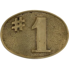 Brass #1 1st Best Sigma Alpha GOAT Winner Boss Champion 70s Vintage Belt Buckle