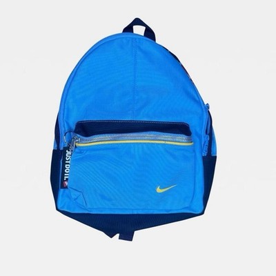 Nike Mini Rucksack blau gelb Swoosh Just Do It Small Rucksack Tasche