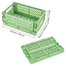 5Pcs Collapsible Storage Crates, Foldable Plastic Storage Baskets
