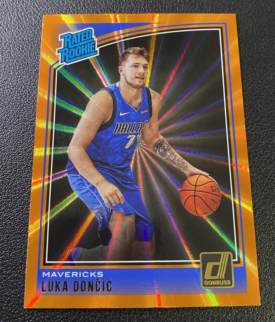 2018-19 Panini Donruss Luka Doncic Rated Rookie Holo Orange Laser #177 RC MINT📈