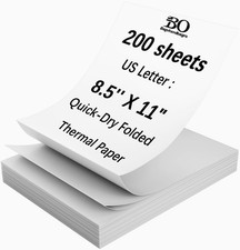 Thermal Printer Paper 8.5 X 11 Inch, 200 Sheets US Letter Size Thermal Paper, Co