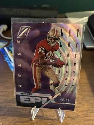 2021 Panini Zenith - Epix Purple Jerry Rice #EP-9 Play /50