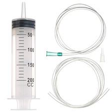 200Ml Large Syringe with 40 Inch Tube and Tip Adapter, for Feeding Pets, Liquid