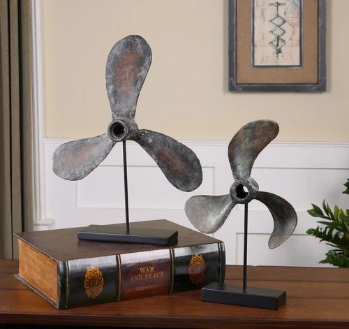 Propellers - 20.5 inch Sculpture (Set of 2) - 16 inches wide by 4 inches deep - Picture 2 of 7