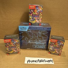 Pok mon TCG Phantasmal Flames ETB 3 Booster Bundles Factory Sealed