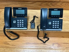 Yealink SIP-T53W IP Business Phone Desktop T53W ~ ONE POWER CORD - LOT OF 2