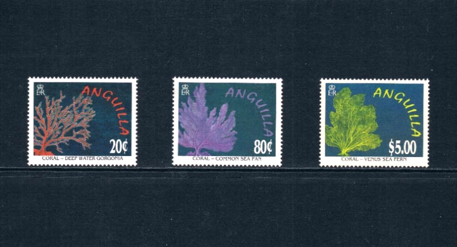 $14.25 Scott Value - 1996 ANGUILLA Corals Caribbean Sea Reefs CV MNH NH UMM - Image 3 of 4