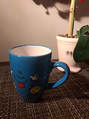 A Lovely Funny Silly Face Blue Mug