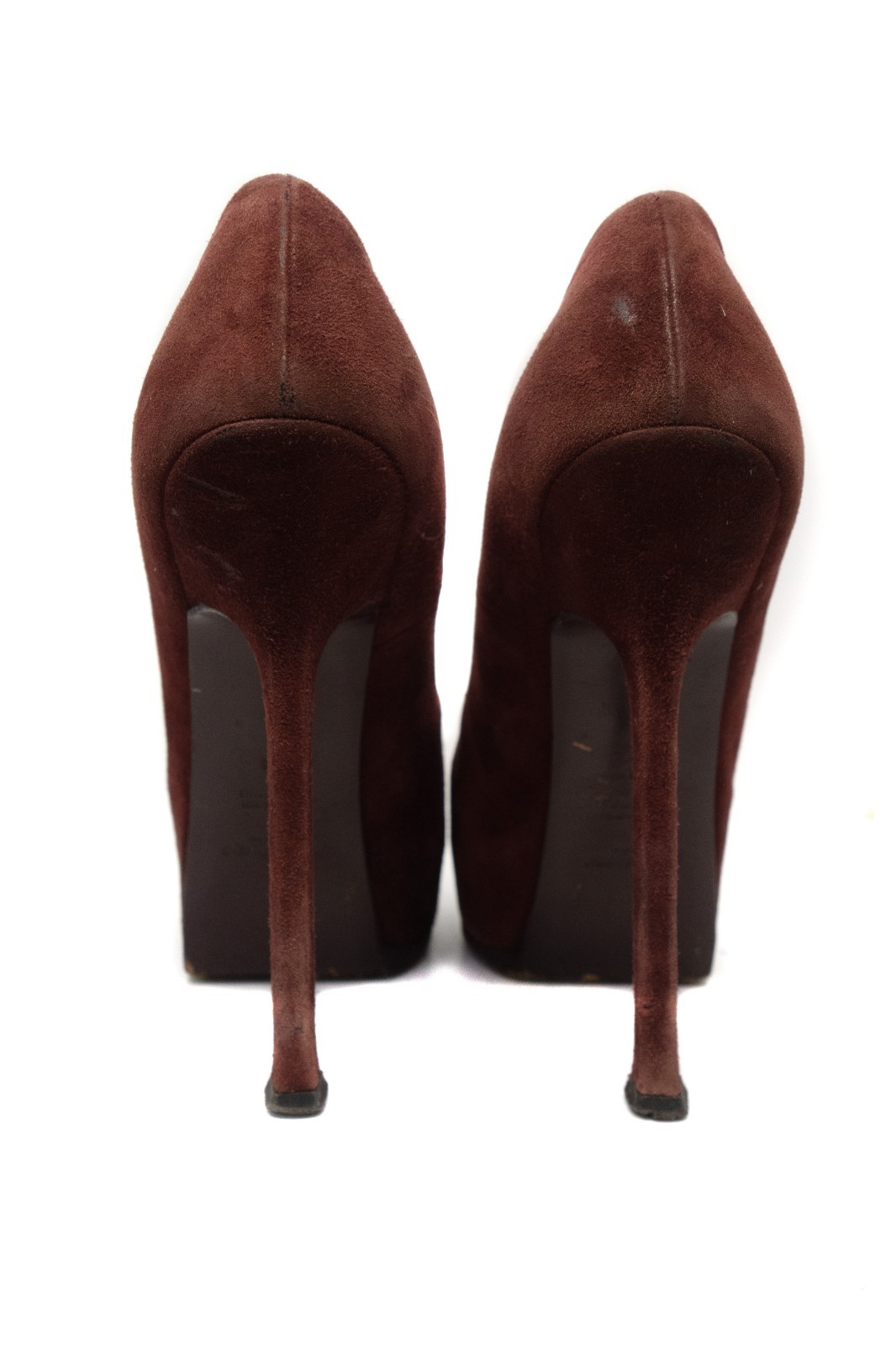 Yves Saint Laurent 00s Rive Gauche Tribtoo Suede Platform Pumps Heels thumbnail 5