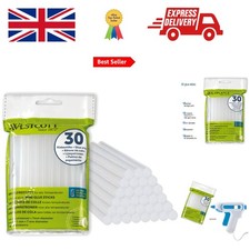 7mm Transparent Hot Glue Sticks - 30 Pack for All Temperature Ranges & Crafts 0.23 per stick