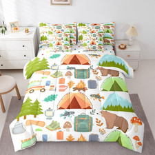 7-Piece Camper Comforter Set, Woodland Bear RV Bedding Set