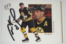CAM NEELY SIGNED FLEER LEGACY BOSTON BRUINS CARD AUTOGRAPH AUTO!!