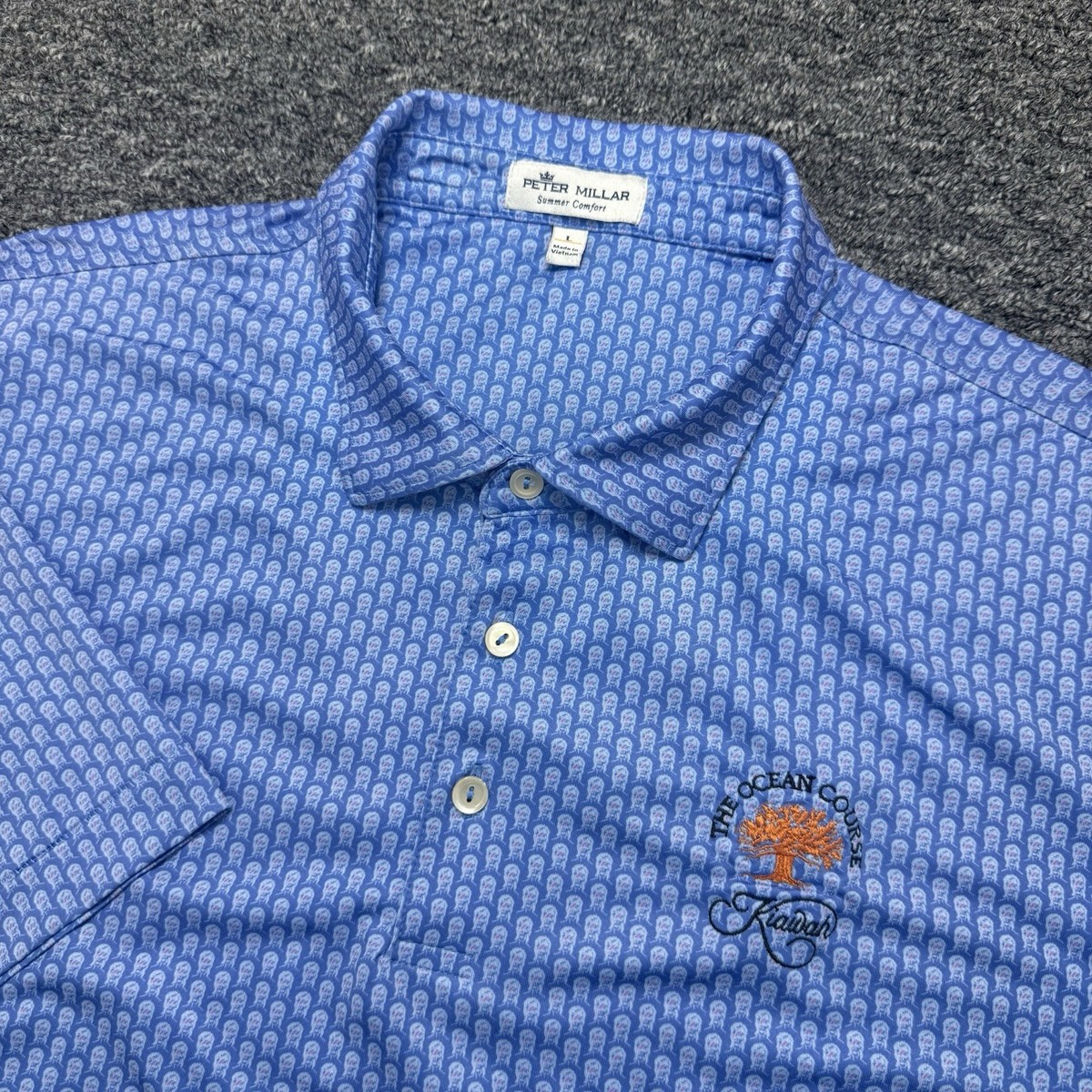 Peter Millar Polo Mens Large Summer Comfort Ocean Course Kiawah