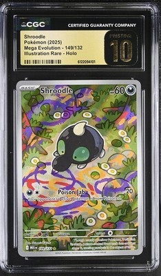 Shroodle *CGC PRISTINE 10* Illustration Rare *Mega Evolution* #149 * Pokemon