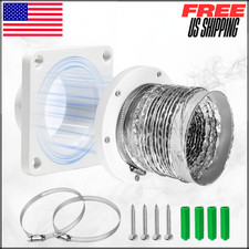 Magnetic Dryer Vent Coupling Self Connection Coupler With 4"Hose Connector WHITE