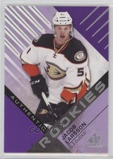 2016-17 SP Game Used Authentic Rookies Purple Jacob Larsson #114 0a4