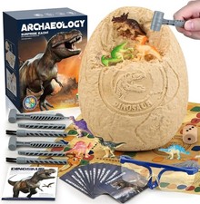 Dinosaur Egg Dig Kit, Unearth a Jumbo Dino Egg with 12 Unique Large Surprise ...
