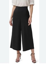 Adrianna Papell NWT Ponte Knit Wide Leg Pull-On Crop Pants XL Black Stretch 89