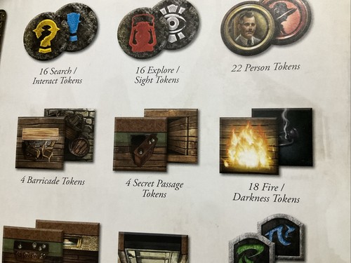 mansions of madness 2nd edition board game Replacement Pieces Tokens - Picture 16 of 18