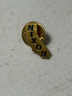 Nixon California Campaign Pin, Golden Colored, Vintage