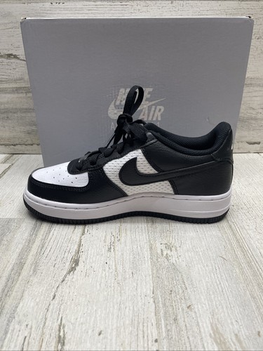 *NEW* Youth 3Y Grade-School Nike Air Force 1 (GS) Black/Black-White (HJ9201 001) - Picture 3 of 14