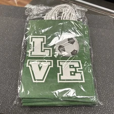 Small Love Soccer Bags 16 Ct